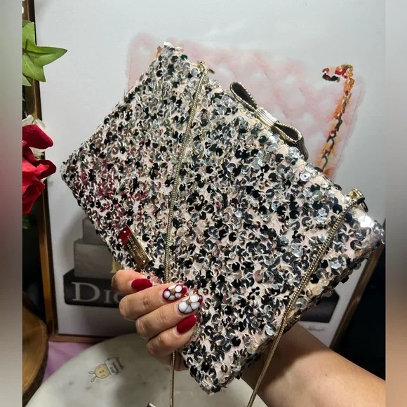 KATE SPADE New York NWOT 'All that Glitters' Sequin Emanuelle shoulder bag - Picture 4 of 17